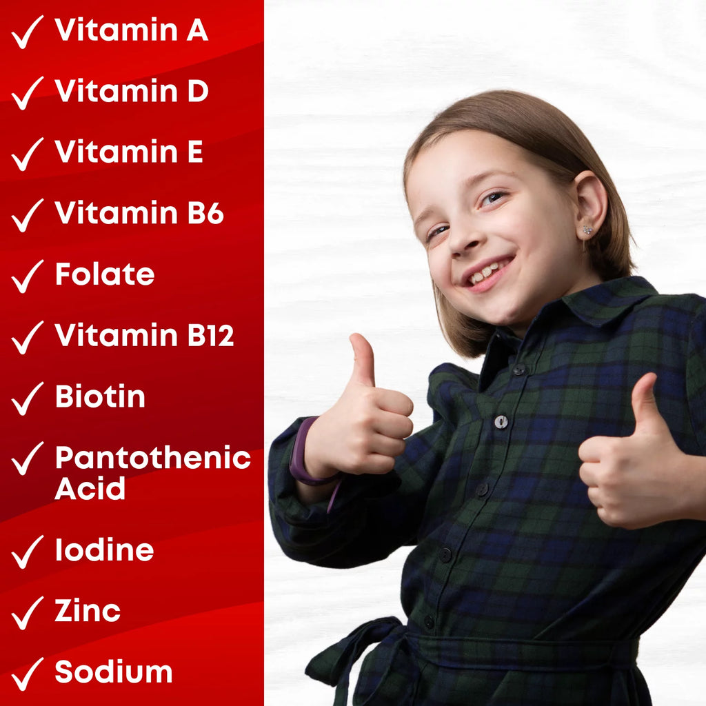Organic Kids Multivitamin Gummies with Vitamin C, D, A, E, B6, B12, Biotin, Zinc, 60 Count W9752