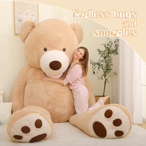 Giant Teddy Bear 5 Feet Stuffed Animal, Brown Plush for Girlfriend Boyfriend W6413
