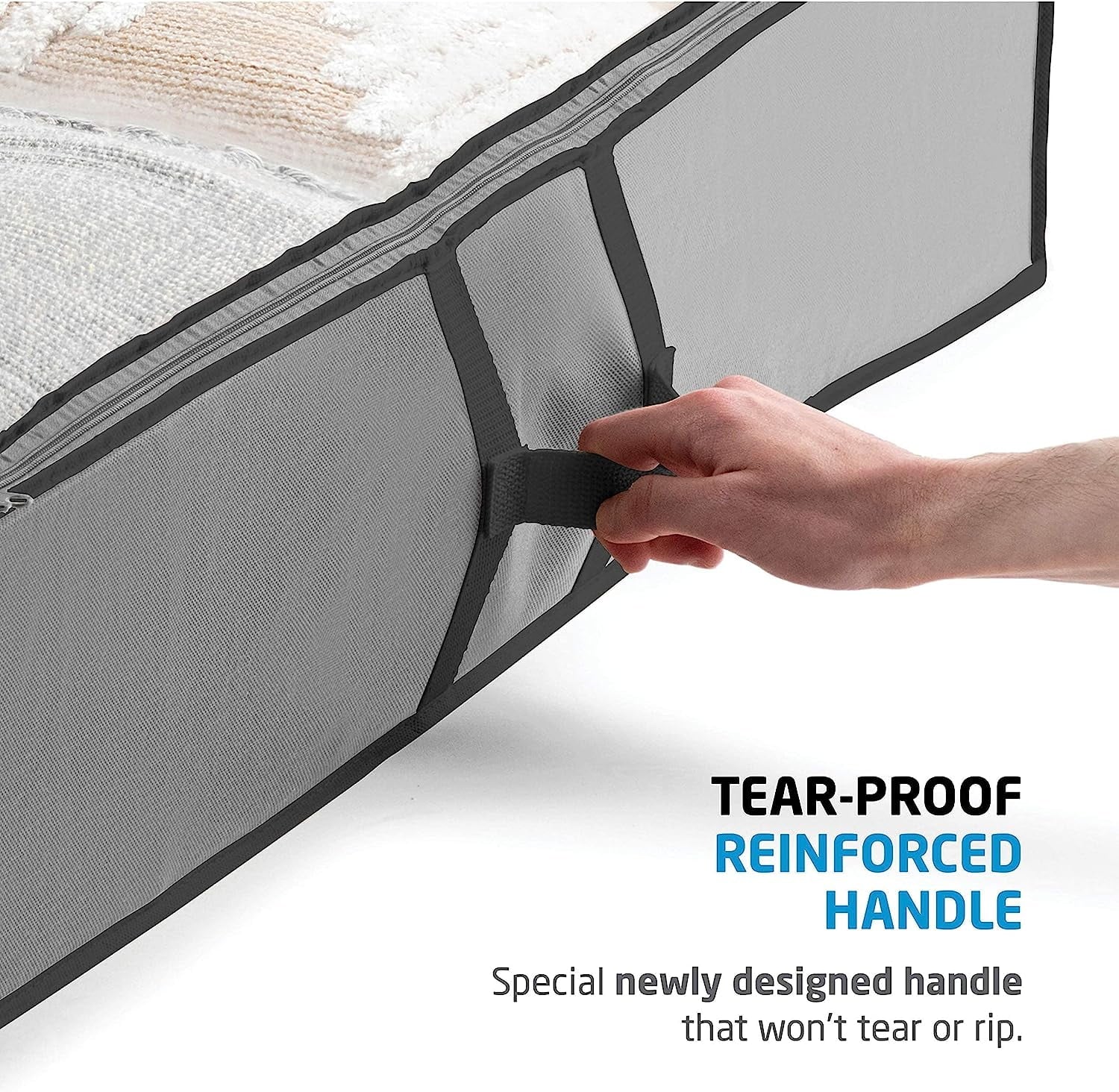 Underbed Storage Bag Organizer (2 Pack) with Handles and Clear Window R898