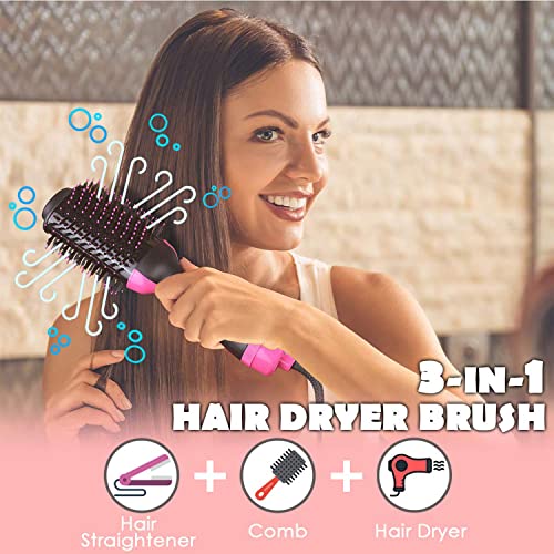 Hair Dryer Brush 2-in-1 Oval Barrel Hot Air Styler P5786