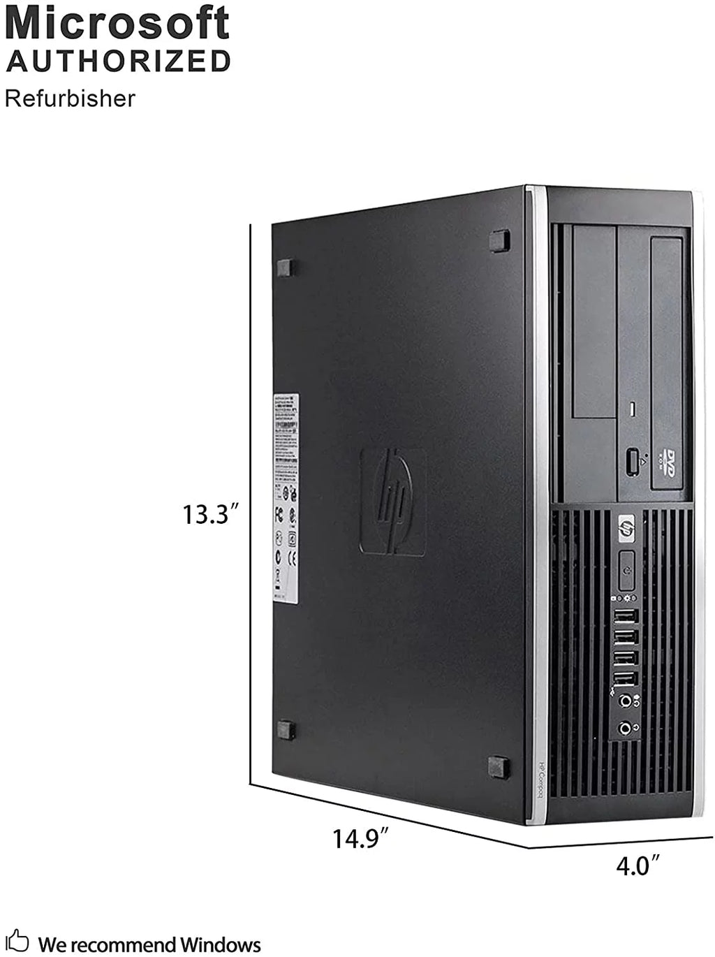 Refurbished Desktop Computer Tower PC with Intel Quad-Core i5, 4GB RAM, 2TB Hard Drive, Windows 10 Pro, 17" LCD Monitor, Keyboard and Mouse P23502