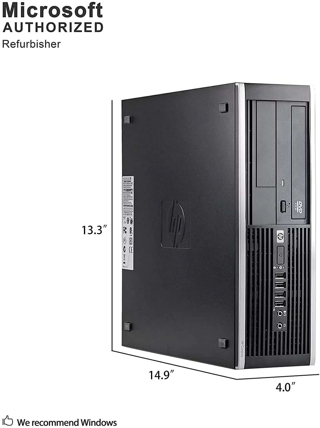 Refurbished Desktop Computer Tower PC with Intel Quad-Core i5, 4GB RAM, 2TB Hard Drive, Windows 10 Pro, 17" LCD Monitor, Keyboard and Mouse P23502