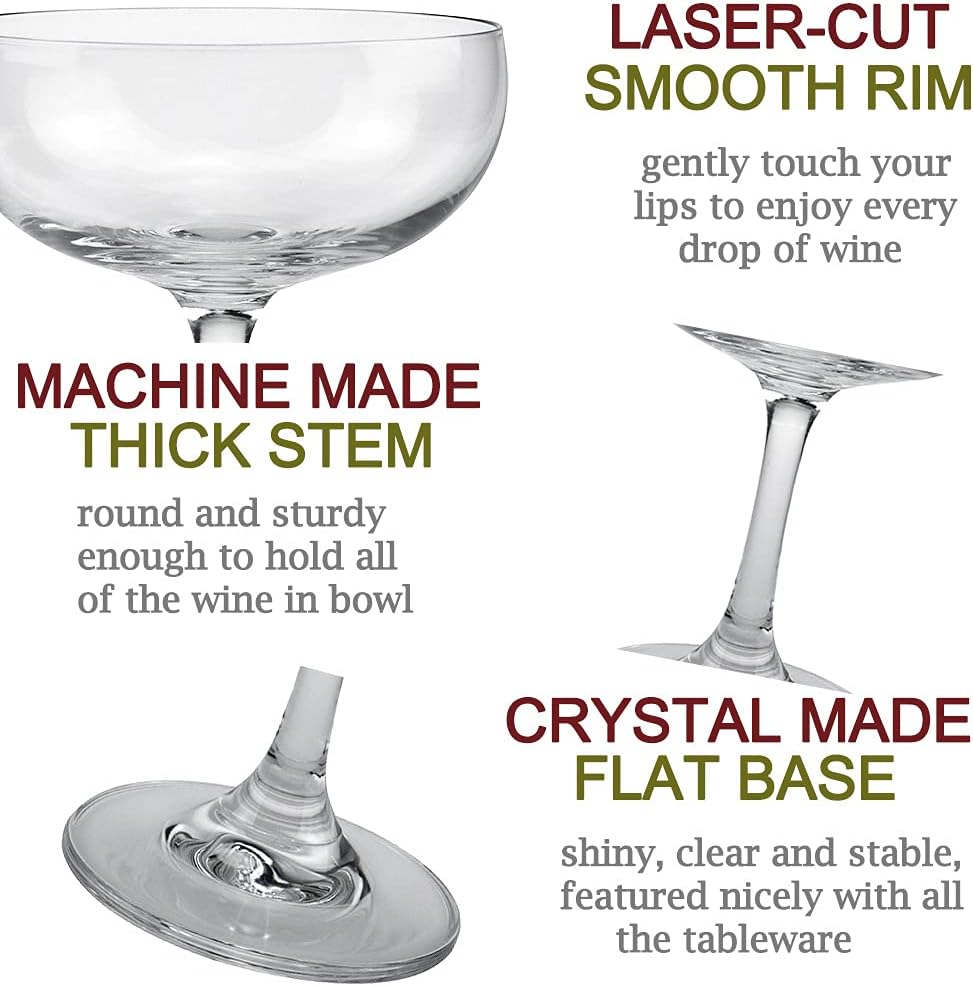 Champagne Coupe Glasses Set of 2, 7 oz C91621