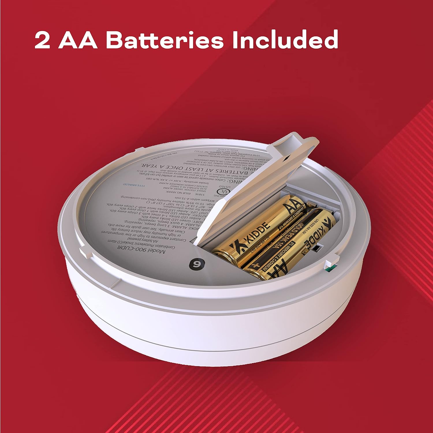Smoke & Carbon Monoxide Detector, Battery Powered, LED Indicators K835