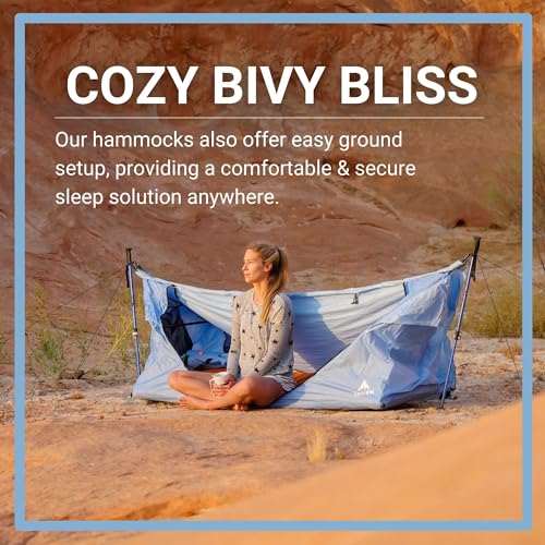 Lay Flat Hammock Tent with Mosquito Net, Insulated Pad and Rainfly D732