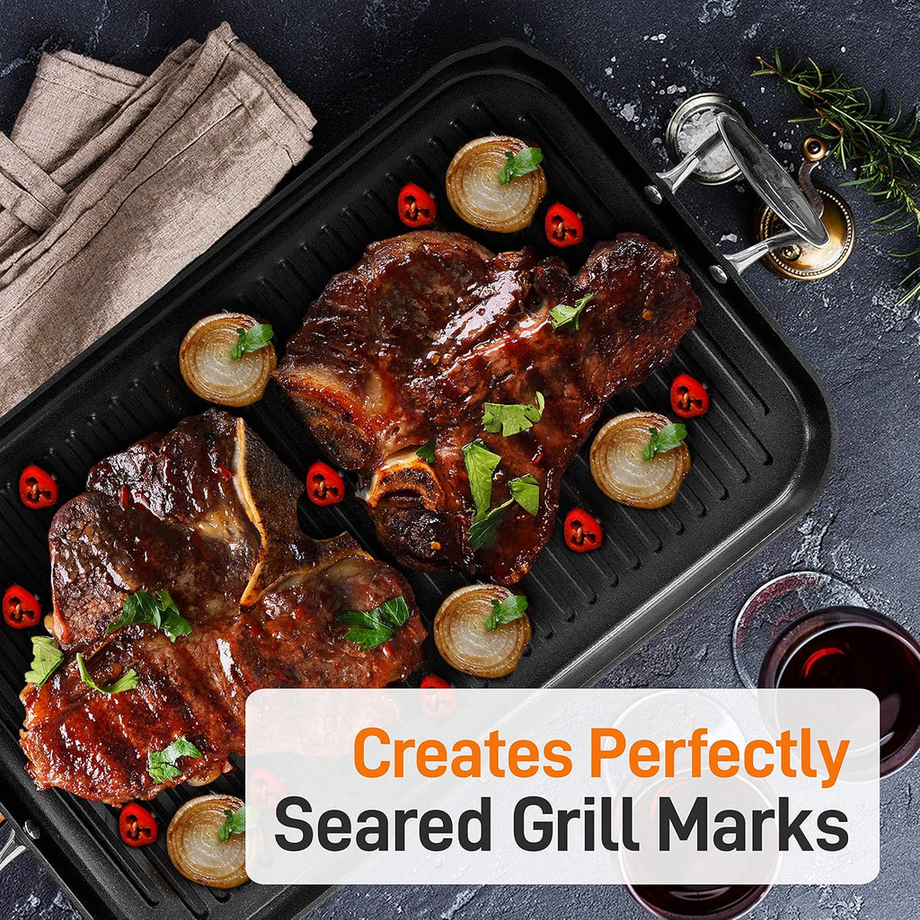 Stove Top Grill Pan Double Burner Nonstick A42073