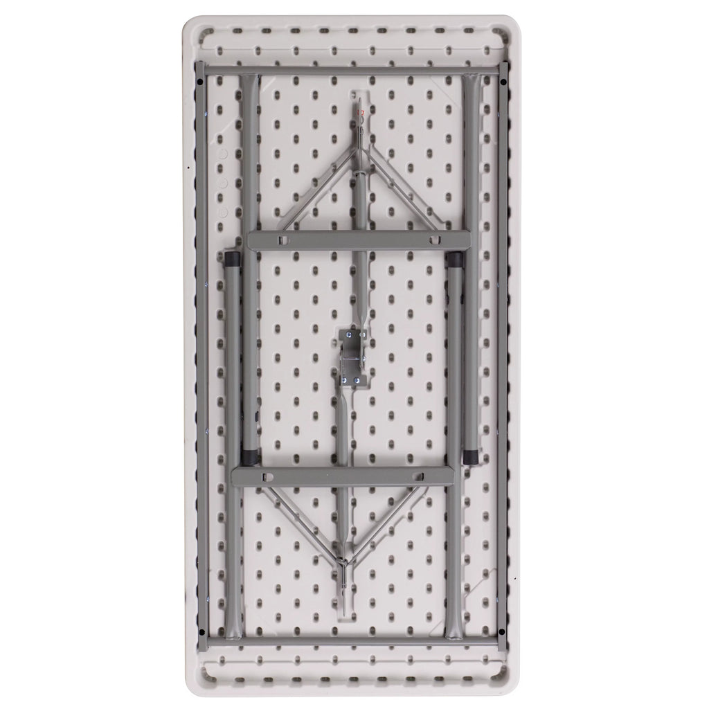 Plastic Folding Table 4-Foot Granite White F359171