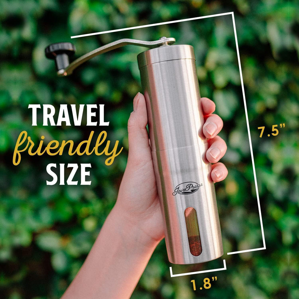 Manual Stainless Steel Coffee Grinder with Adjustable Settings Q84374