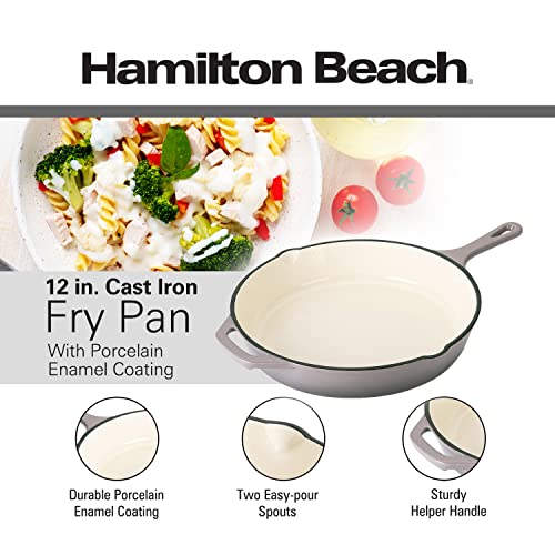 Enameled Cast Iron Fry Pan 10-Inch, Skillet for Stove Top and Oven H5279