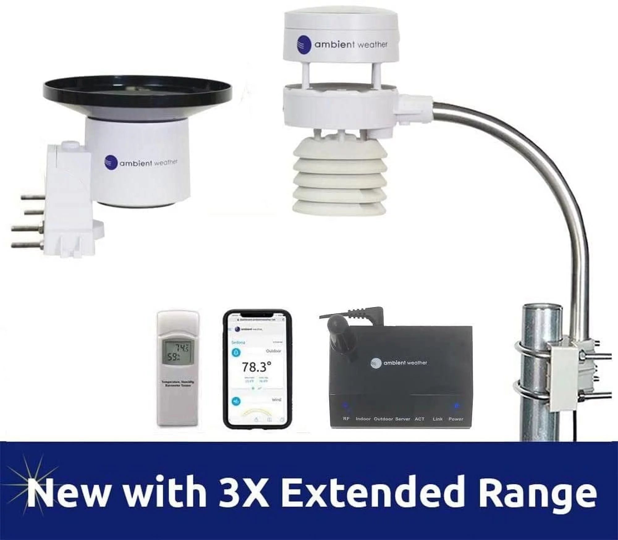 Ultrasonic Smart Weather Station with Remote Monitoring and Alerts W9232