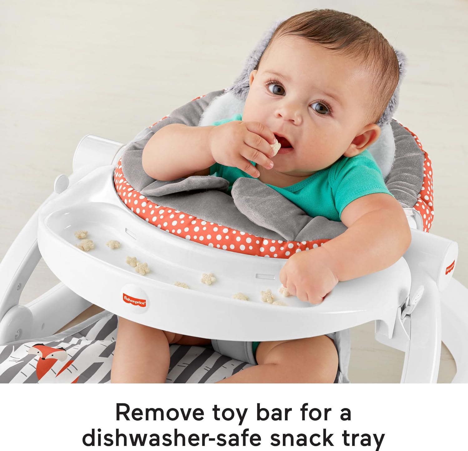 Portable Baby Chair Floor Seat with Snack Tray and Toy Bar L617