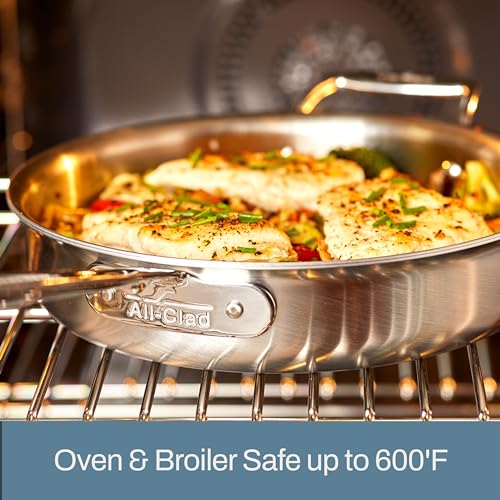 Stainless Steel Fry Pan with Lid, 14 Inch, Induction Compatible J5693