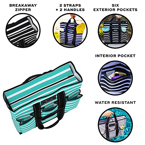 Work Tote Bag for Women with 6 Exterior Pockets D156