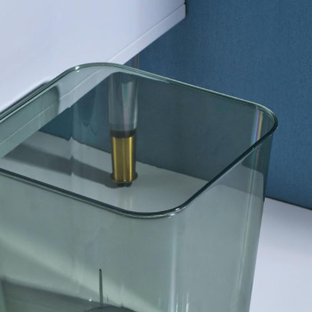 Acrylic Trash Can, Transparent Large Capacity Wastebasket Q37119