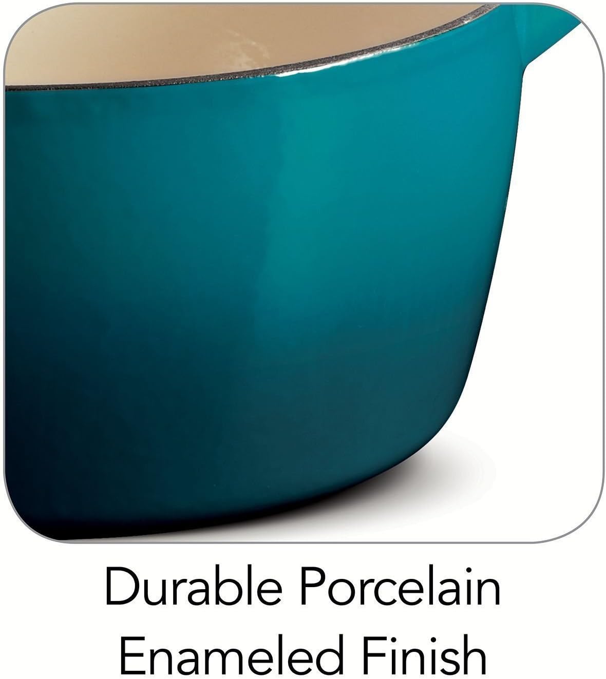 Enameled Cast Iron 6.5-Quart Covered Round Dutch Oven L600392