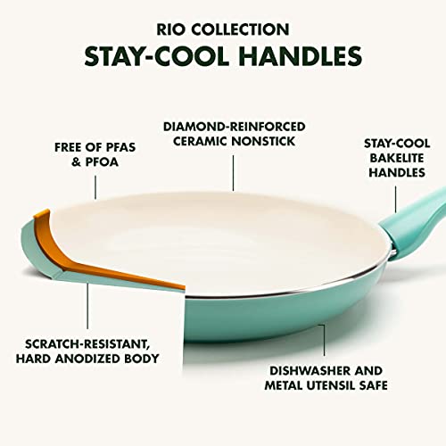 Healthy Ceramic Nonstick 10 Inch Frying Pan Skillet, PFAS-Free I511