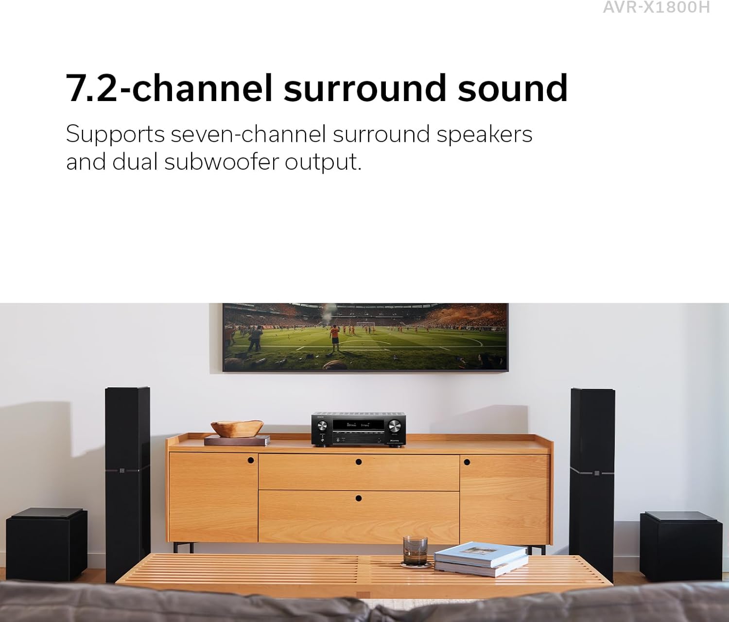 7.2 Channel AV Receiver with Wireless Streaming, WiFi, Bluetooth, and Dolby Vision Support K4079