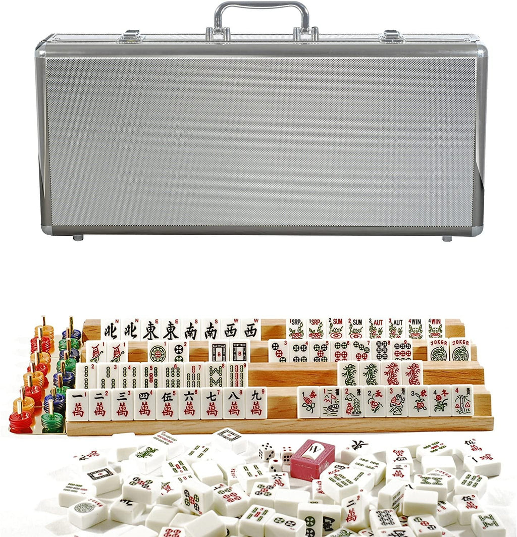 We Games Aluminum & Black Mahjong - American Style