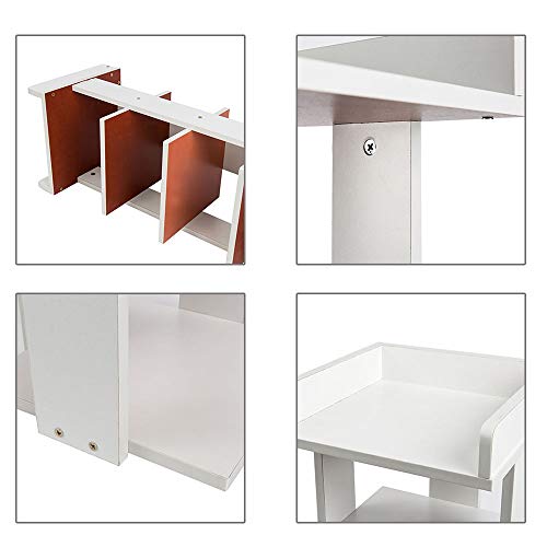 7-Tier Narrow Wooden Shoe Rack for Entryway with Top Storage V354