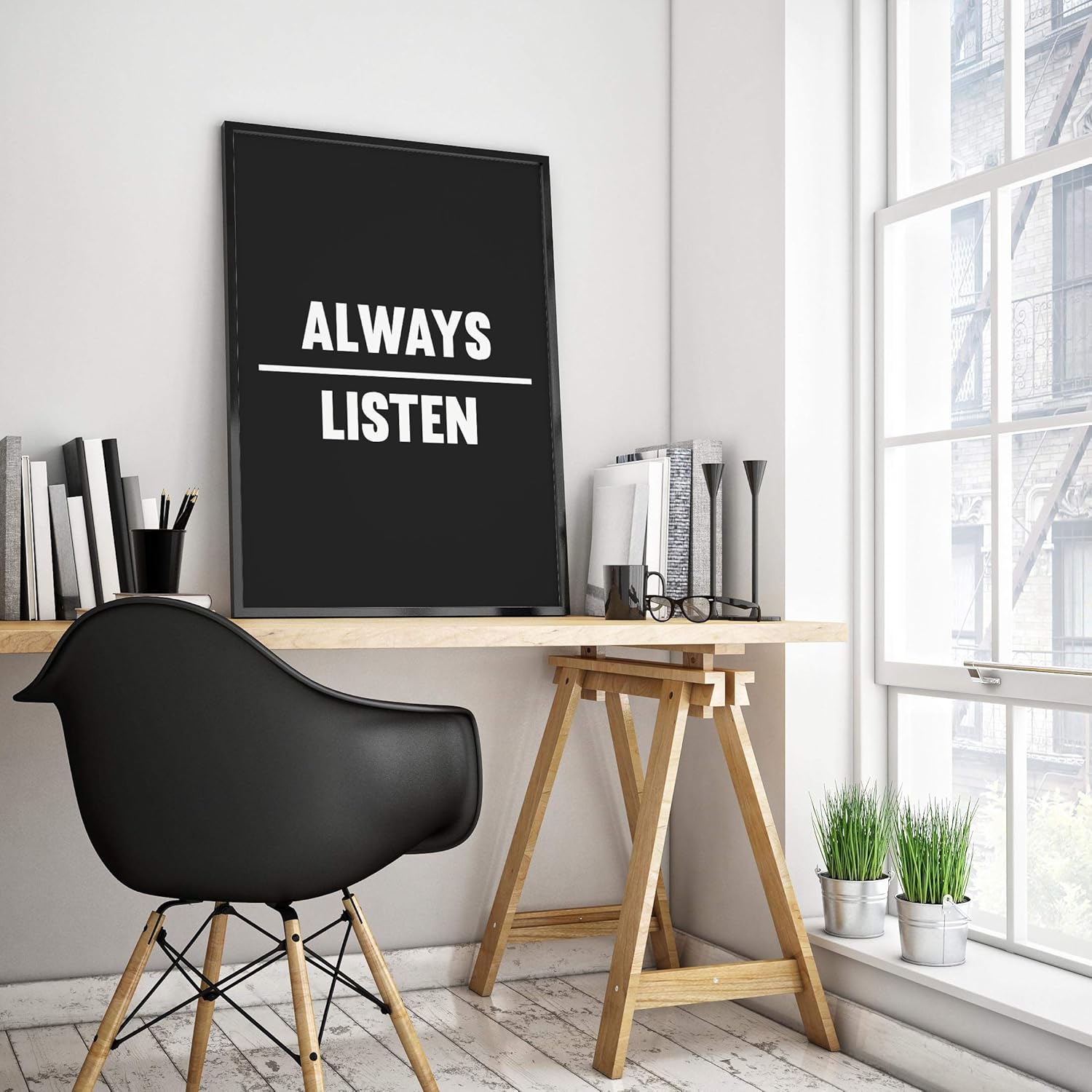 Inspirational Quote Poster Print, Motivational Office Wall Decor, Unframed F427