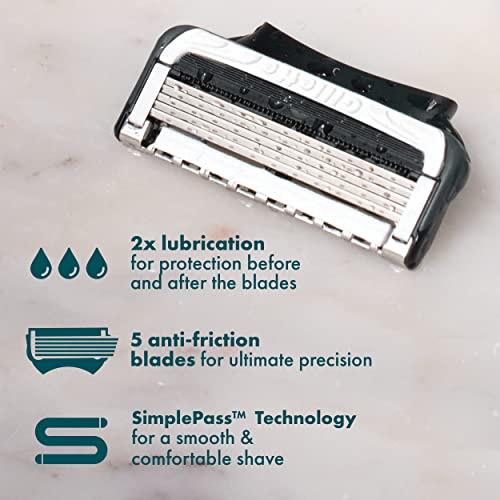 Pubic Hair Razor Cartridges, 4 Blade Refills, Dermatologist Tested R749667