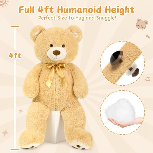 Giant Teddy Bear Stuffed Animal with Footprints I55234