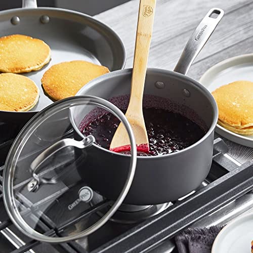 Hard Anodized Ceramic Nonstick 5QT Saute Pan with Lid, Dishwasher Safe, Oven Safe C5364