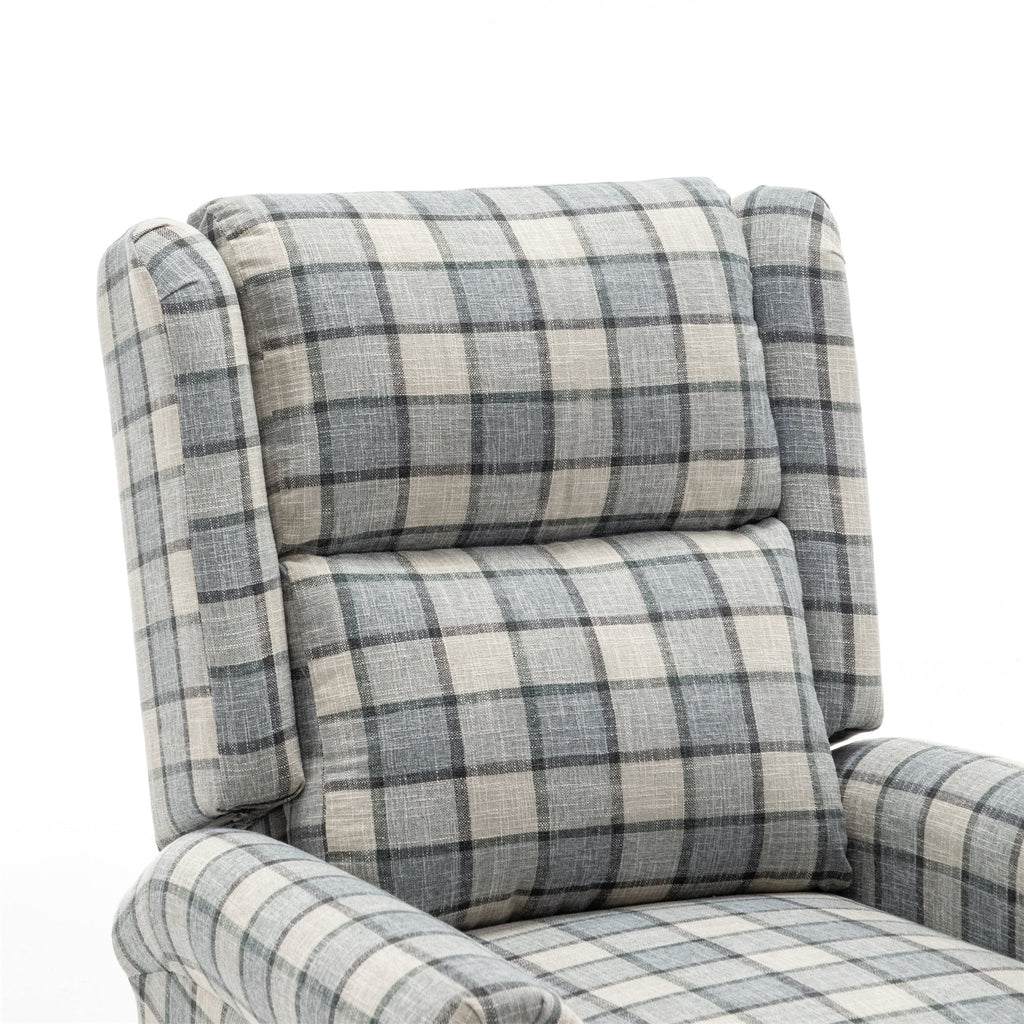 Swivel Rocker Recliner Chair with Padded Seat, 360 Degree Glider for Living Room Y980420