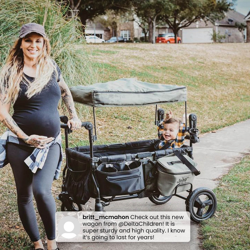 Deluxe Wrangler Wagon Stroller with Cooler Bag and Parent Organizer V80516