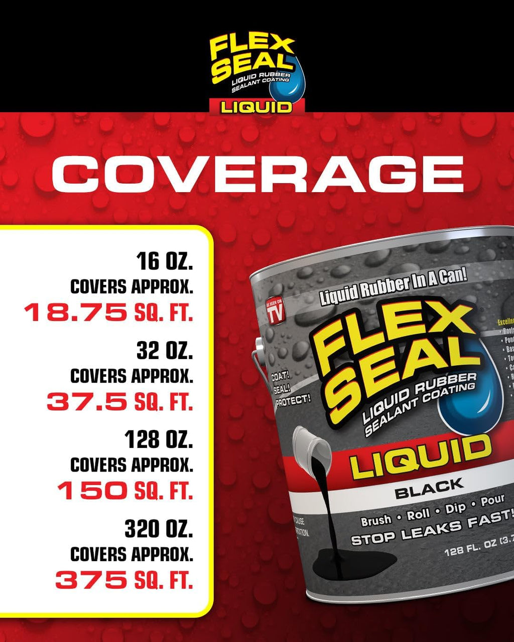 Liquid Rubber Coating Sealant, Waterproof, Flexible, UV Resistant, 1 Gallon A75645