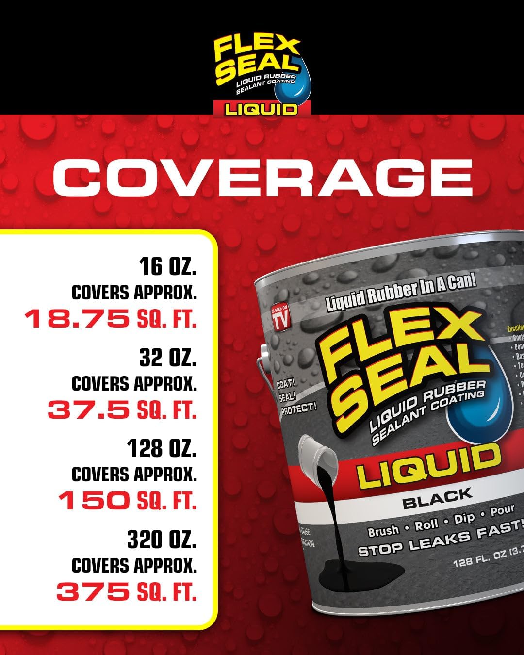 Liquid Rubber Coating Sealant, Waterproof, Flexible, UV Resistant, 1 Gallon A75645