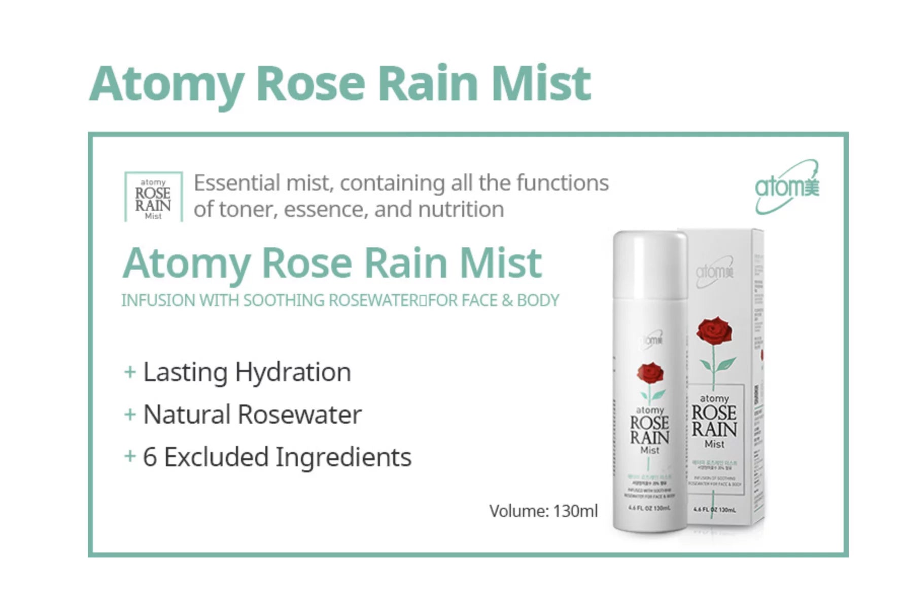 Rose Rain Mist 130ml O336272