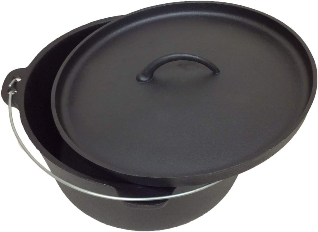 Pre-seasoned 16 Quart Cast Iron Dutch Oven with 3 Legs and Lip Lid A259