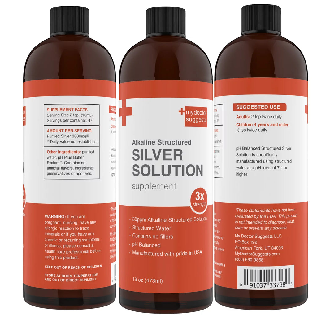 Colloidal Silver Liquid Solution 30ppm, 16 oz Q873