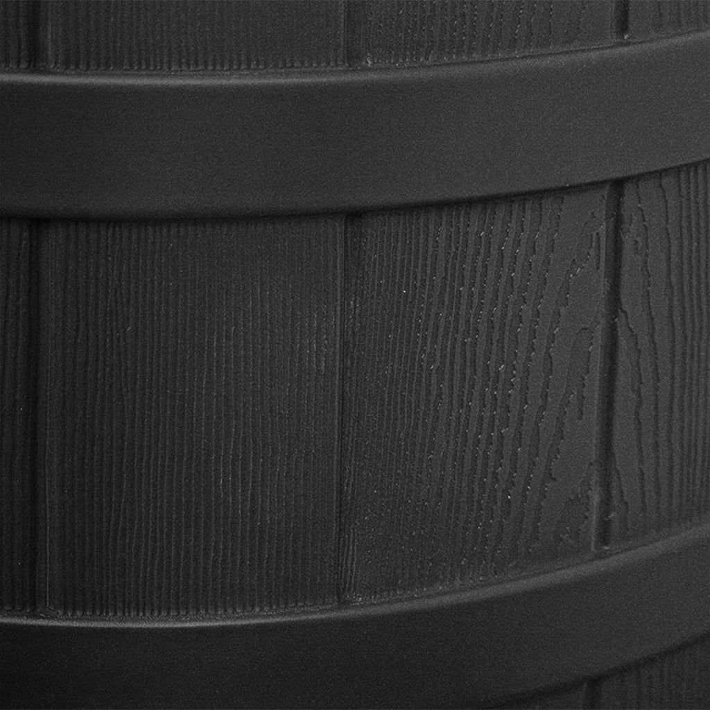 40 Gallon Outdoor Rain Water Collection Barrel with Brass Spigot, Black, 2 Pack R206