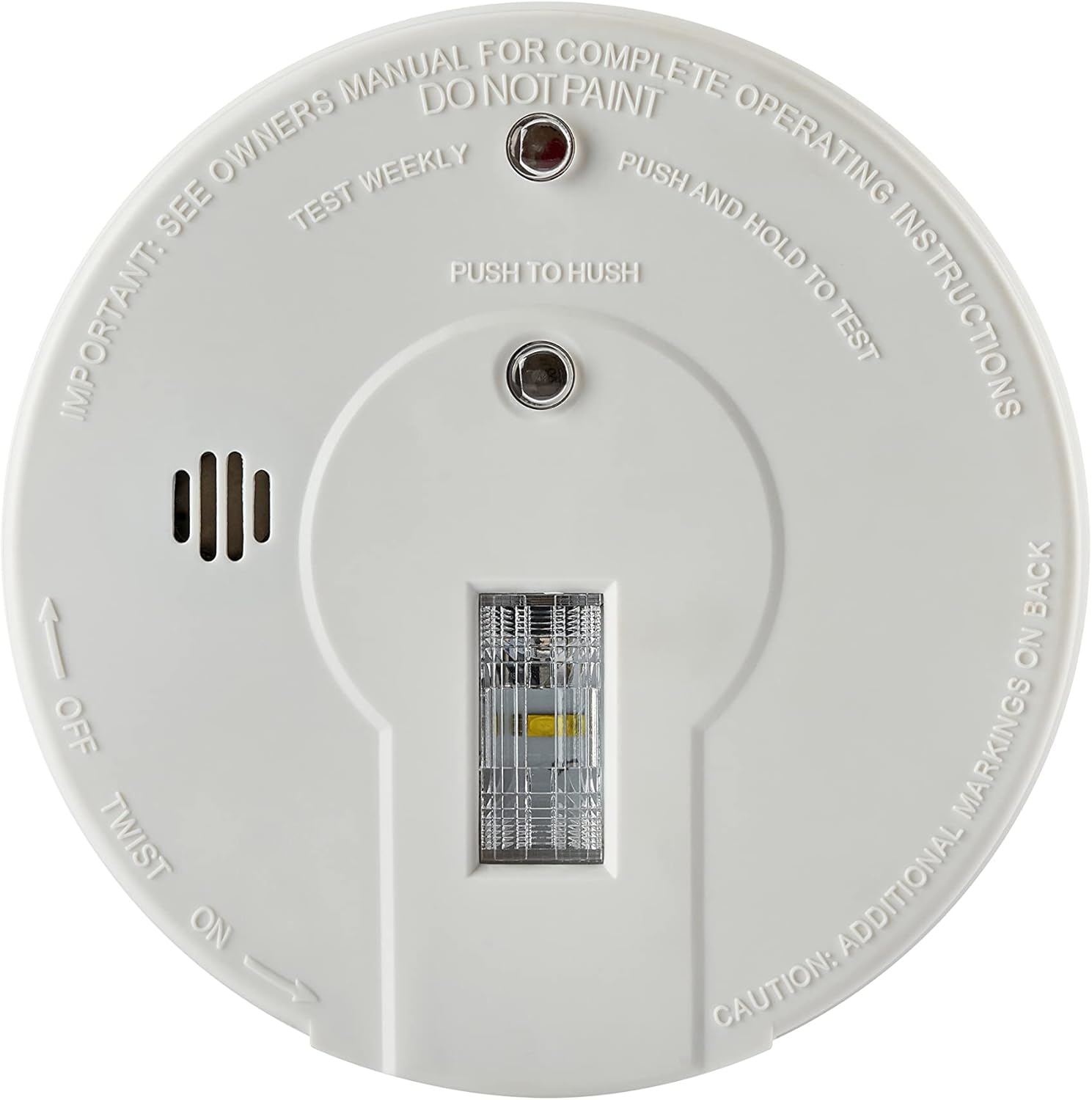 Kidde Smoke Detector with Safety Light for Hearing Impaired, Battery Operated Smoke Alarm, Ideal for Hallways