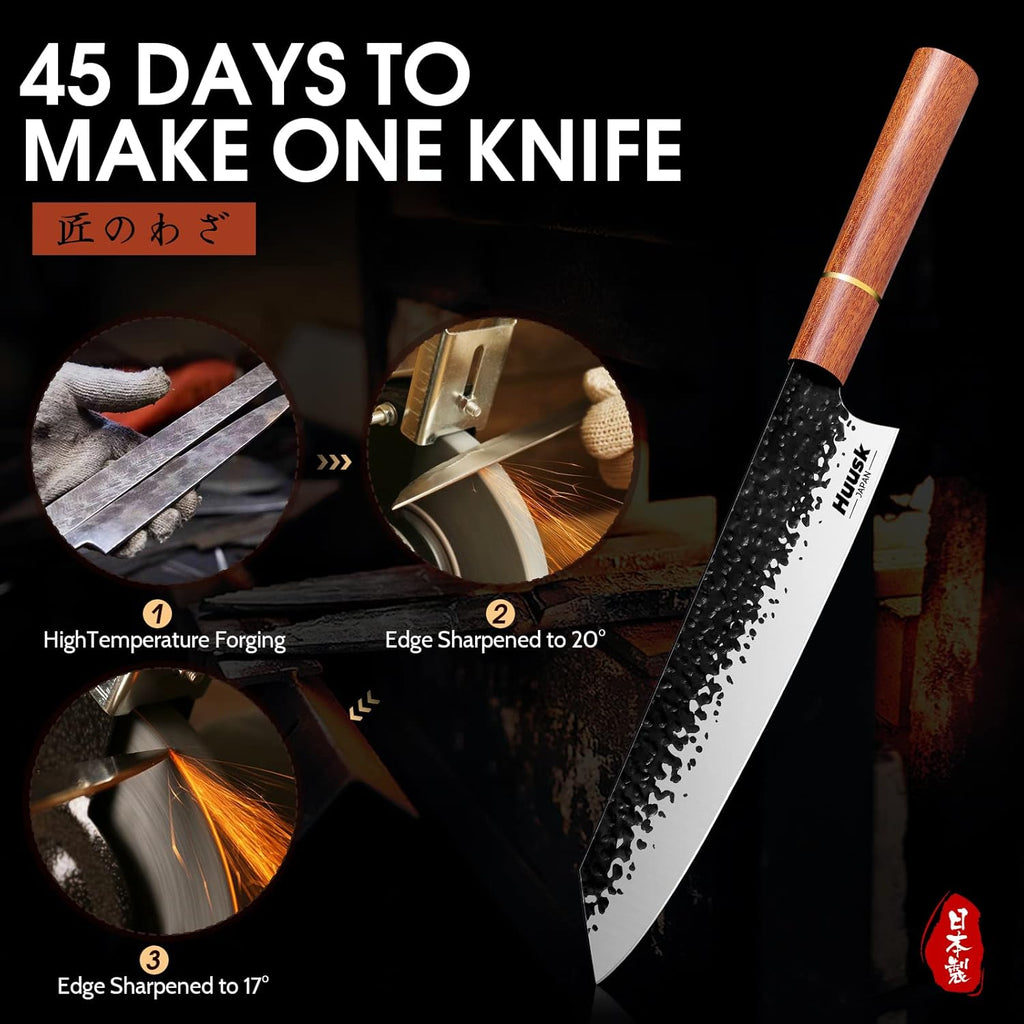 Kiritsuke Chef Knife 9 Inch Japanese Kitchen Knife with Rosewood Handle K3396