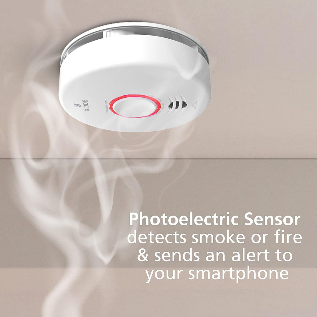 Smart Smoke Detector, WiFi, Hardwired with Battery Backup, 2 Pack T4340