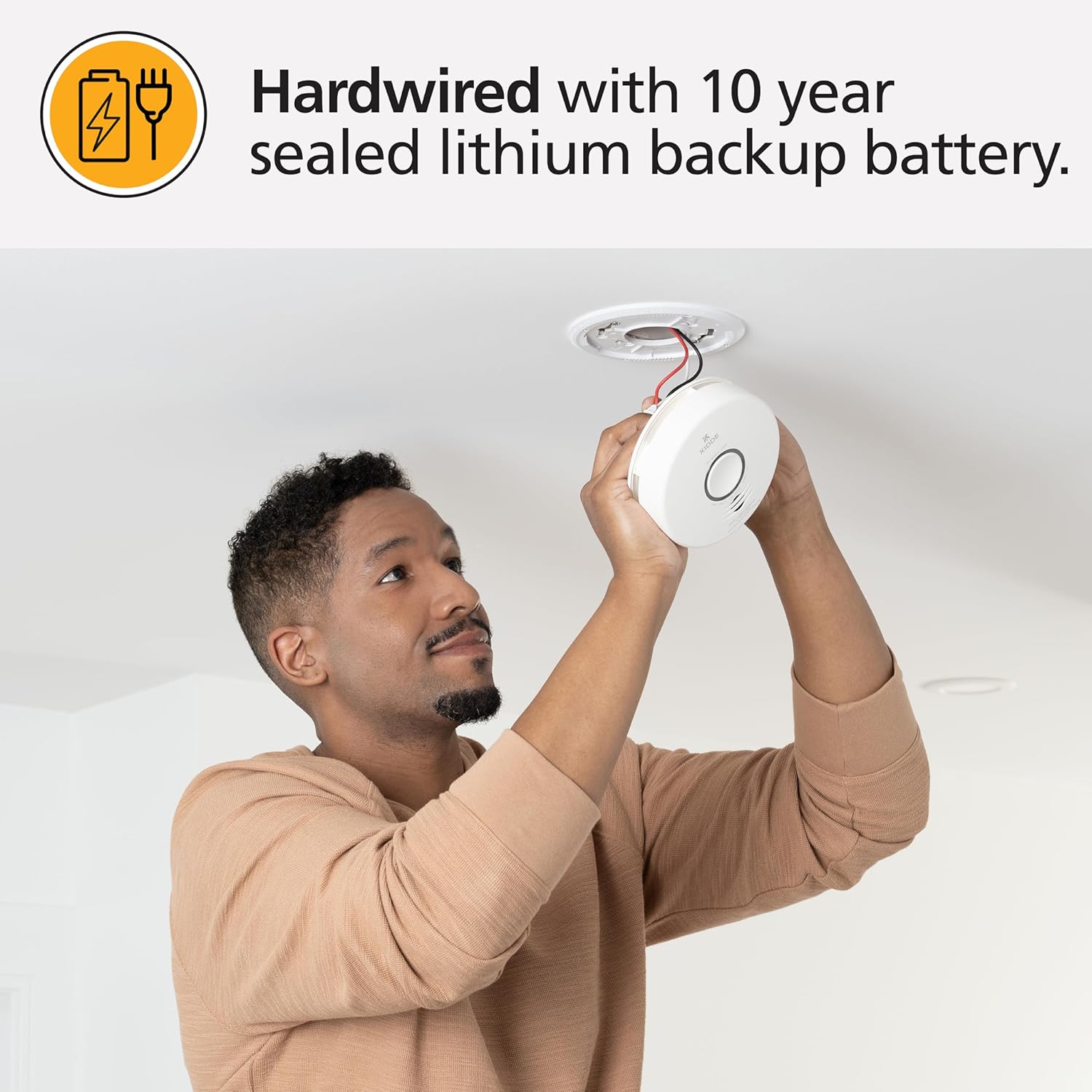 Smart Smoke & Carbon Monoxide Detector with Indoor Air Quality Monitor, WiFi, Hardwired K28907