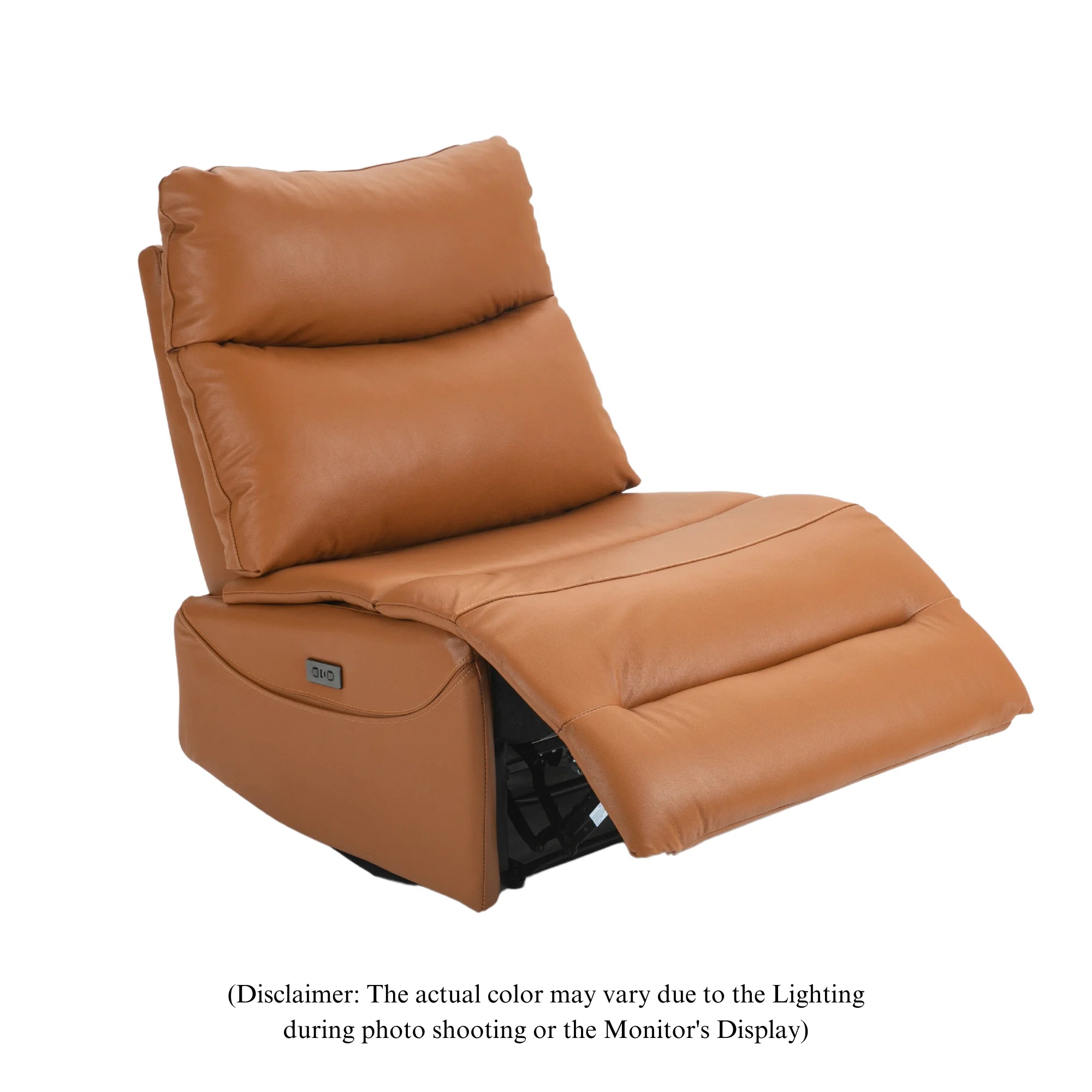 Genuine Leather Power Recliner Extra Wide No Armrests 350 lbs T829544