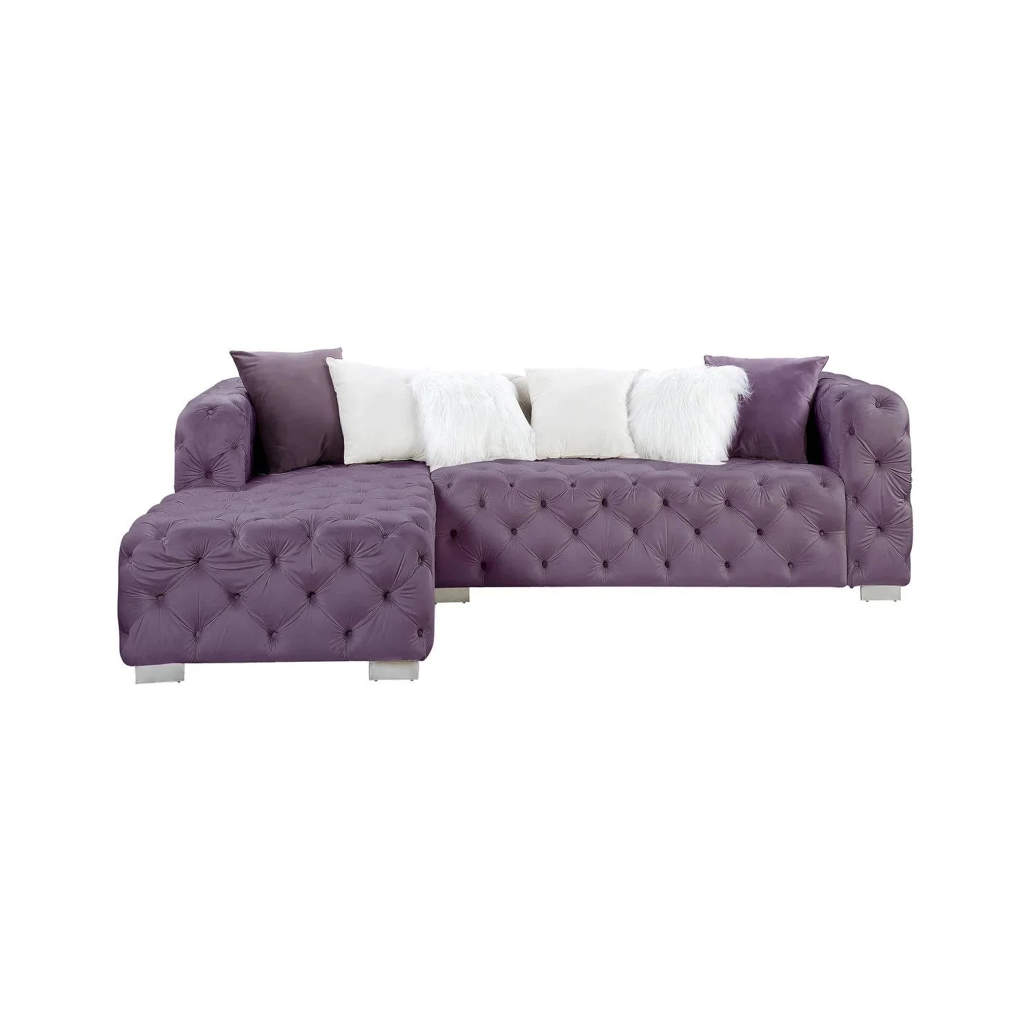 Purple Velvet Sectional Sofa E131