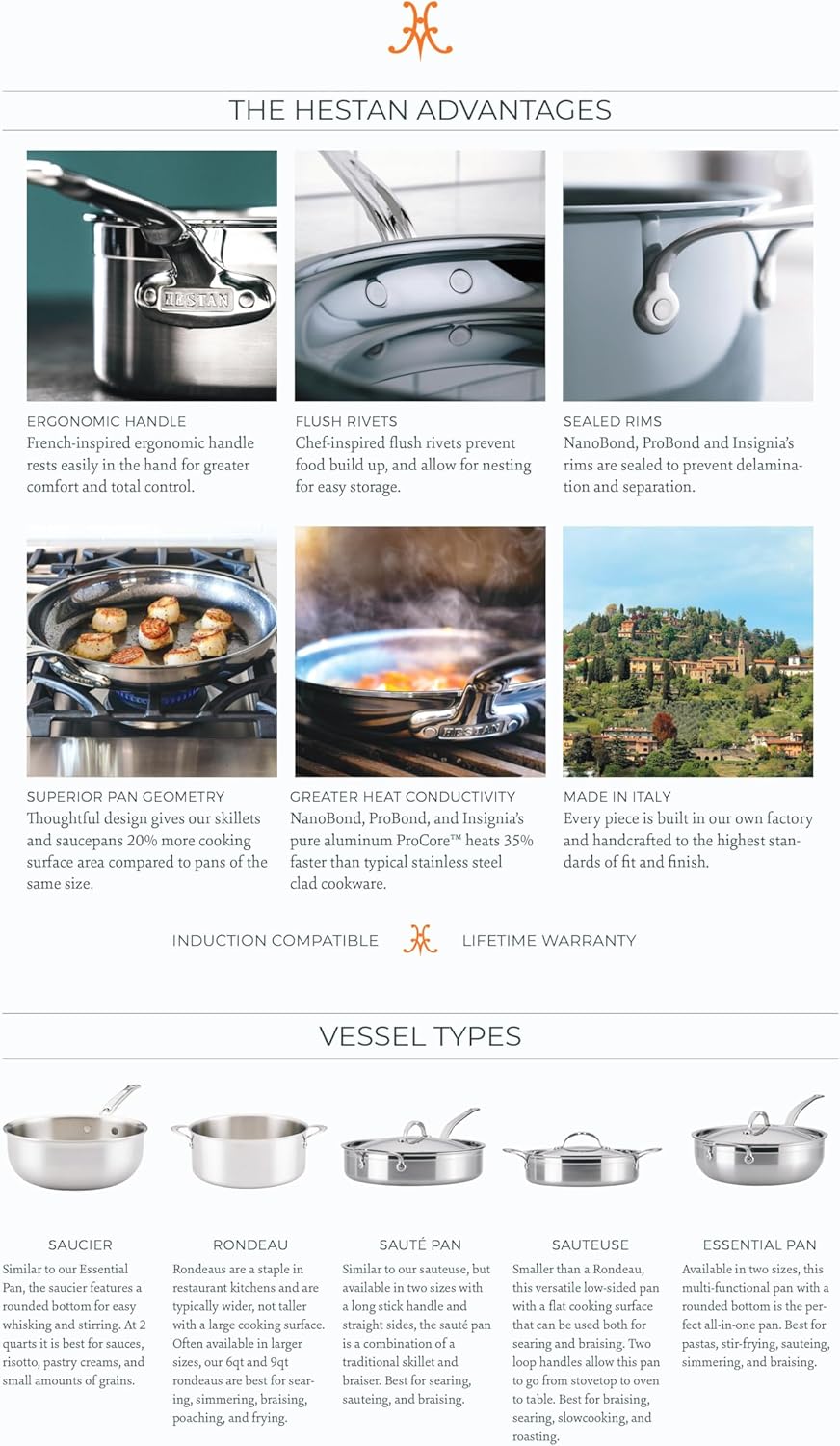 5-Piece Clad Stainless Steel Cookware Set P5466