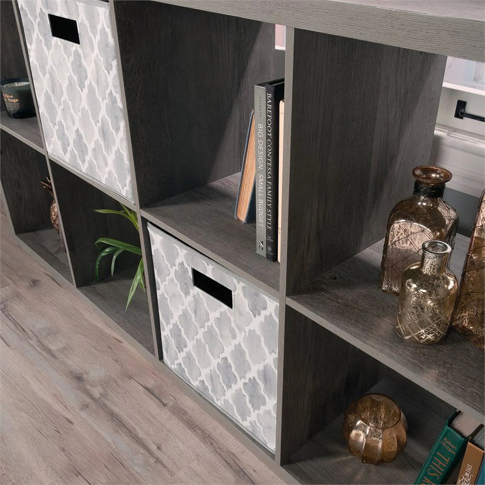 8-Cube Organizer Storage Bookshelf, Mystic Oak Finish B5957