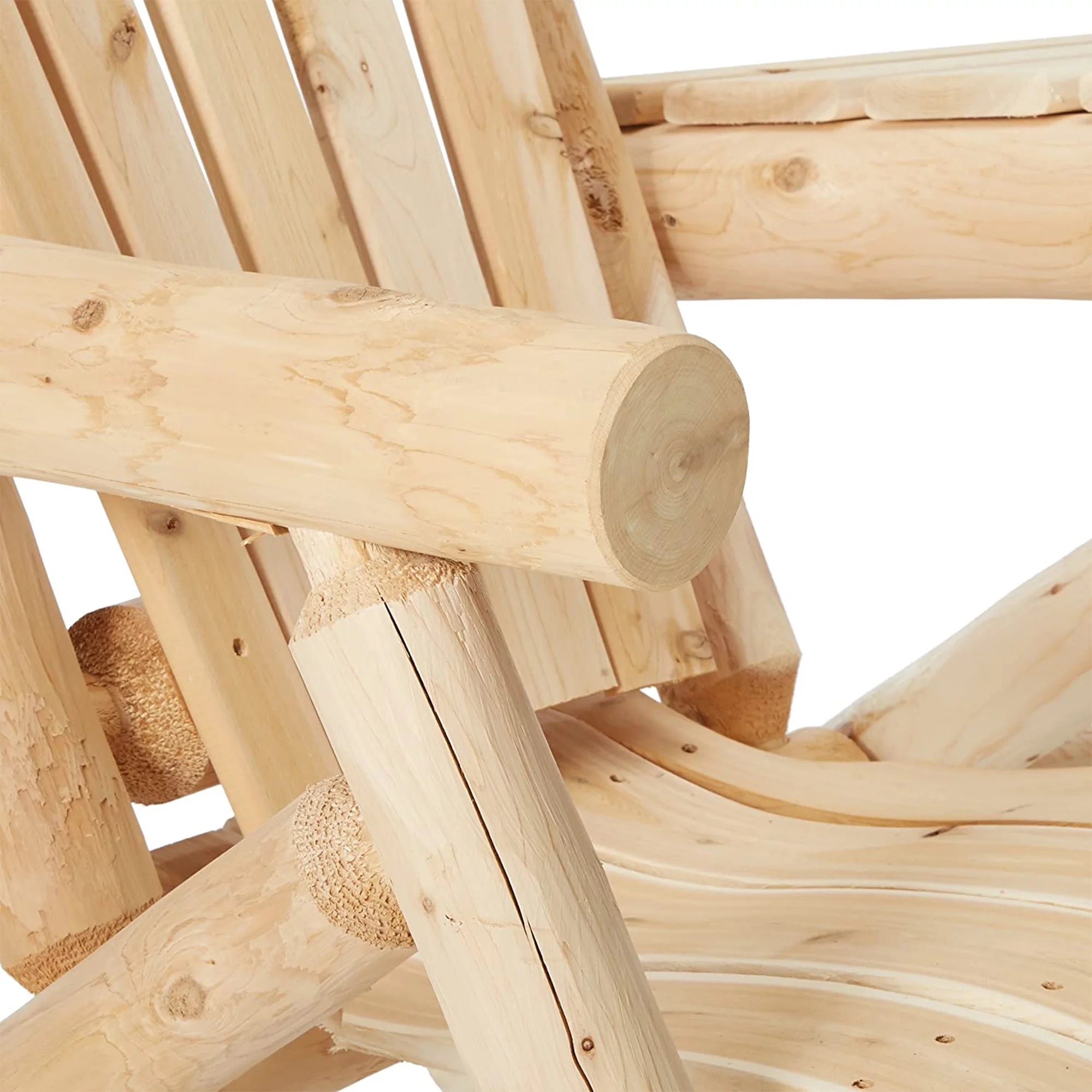 Rustic White Cedar Log Patio Chairs, Natural O658282