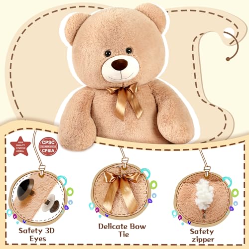 Giant Teddy Bear 3 Feet, Soft Plush Bear for Birthday, Christmas F4090