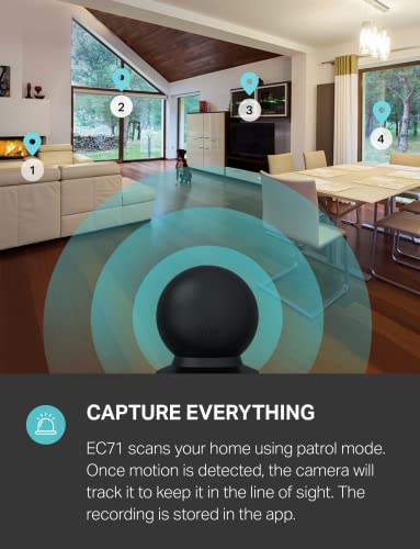 Indoor Pan/Tilt Smart Security Camera, 1080p HD with Night Vision and Motion Detection W167