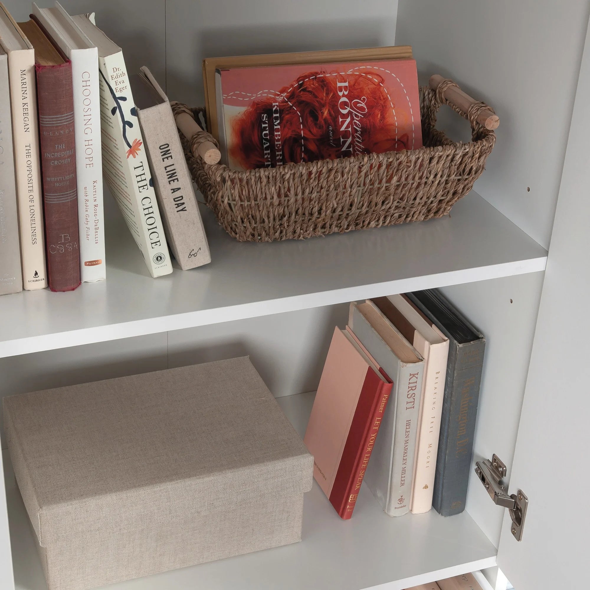 White Engineered Wood Storage Cabinet P848006