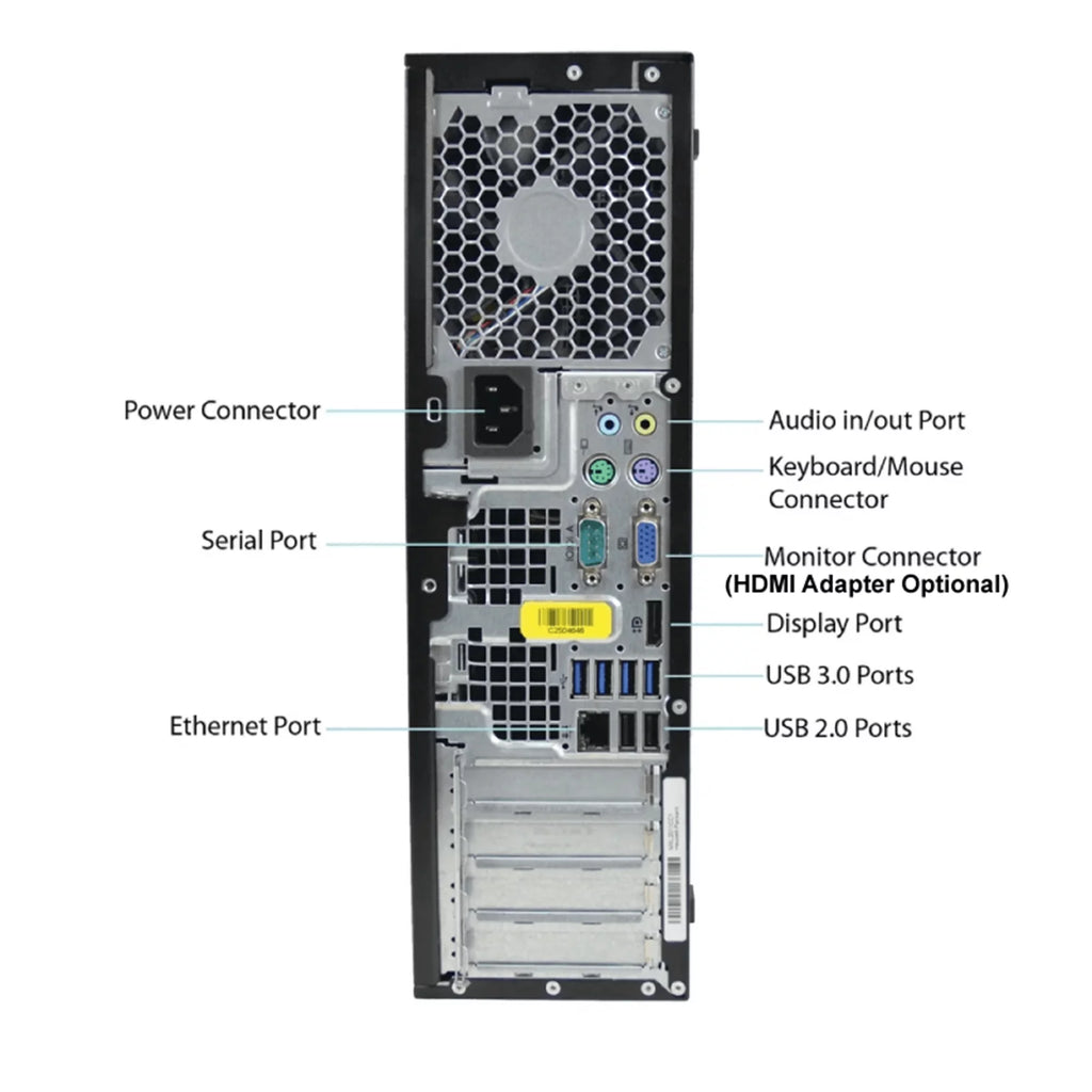 Refurbished Desktop Computer Tower PC with Intel Quad-Core i5, 4GB RAM, 2TB Hard Drive, Windows 10 Pro, 17" LCD Monitor, Keyboard and Mouse P23502