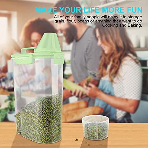 Airtight Dry Food Storage Container with Pourable Spout and Measuring Cup U446159