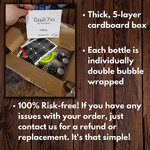 6-Pack 8.5oz Swing Top Glass Bottles with Airtight Caps Y62856